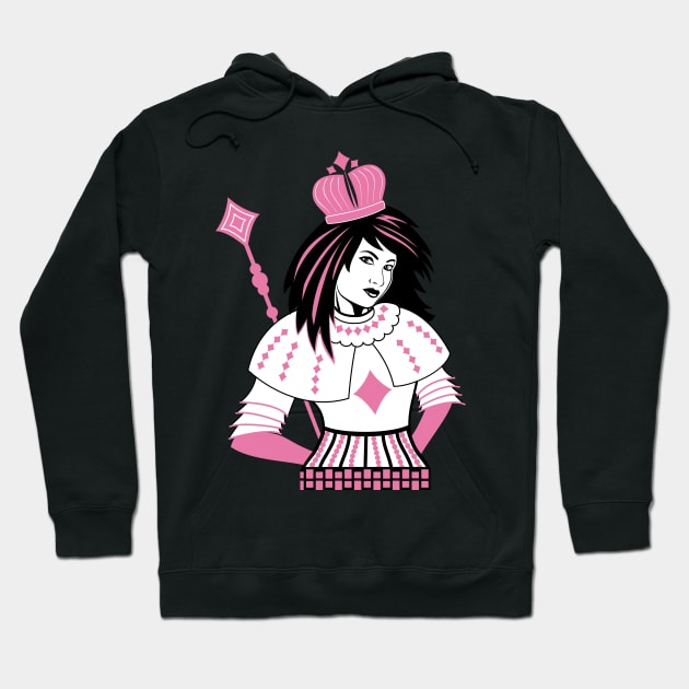 Queen of Diamonds Hoodie by SWON Design